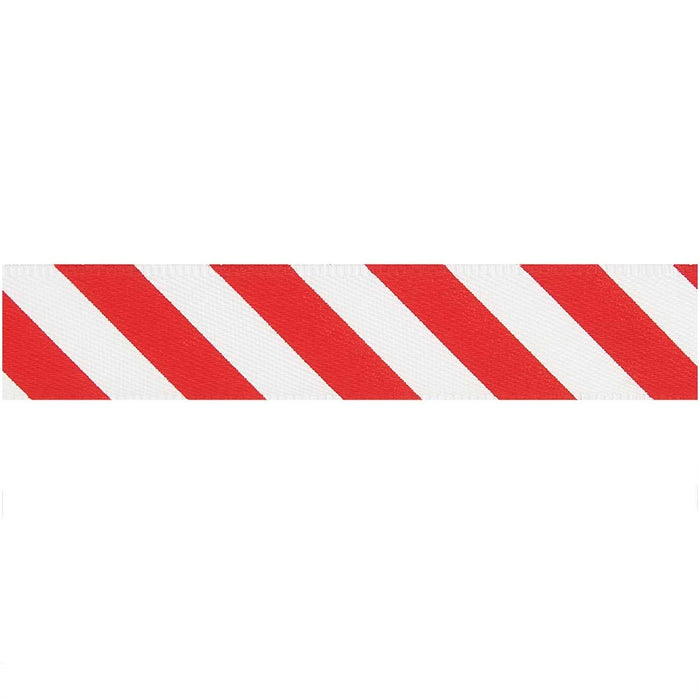Rico Polyester Striped Ribbon Red/White 16mm x 3m