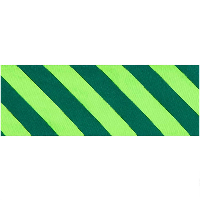 Rico Polyester Striped Ribbon Green  38mm x 3m