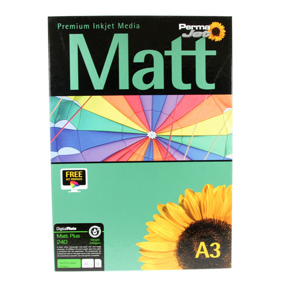 A3 PermaJet Digital Photo Paper Matt/Plus - 240gsm - 50pk