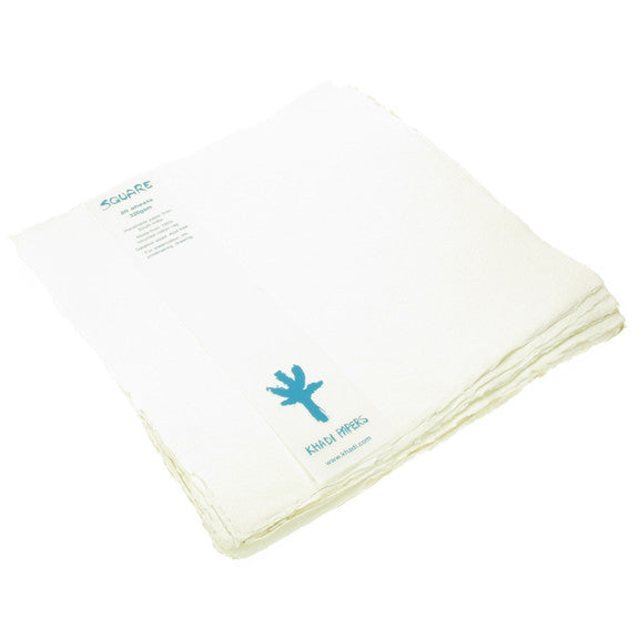 Handmade Paper - 100% recycled Cotton Rag. 30cm x 30cm, 20 sheets, 320gsm.