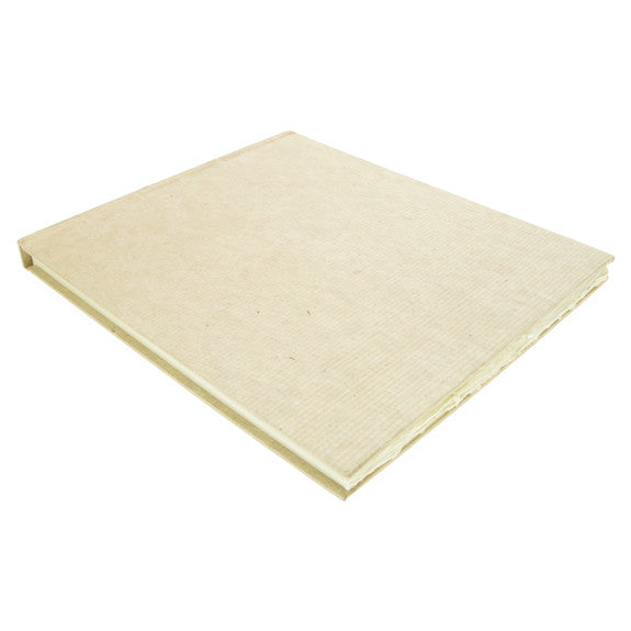 Handmade Paper Hardback Sketchbook Large, white smooth, 21cm x 25cm. 210gsm