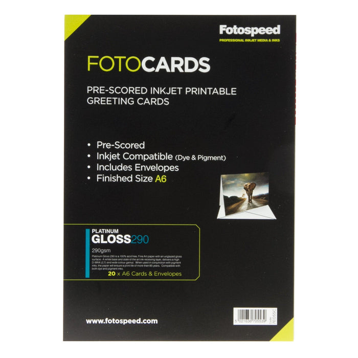 Fotospeed Pre-Scored Inkjet Printable Greeting Cards 300gsm A6 - 25 Pack