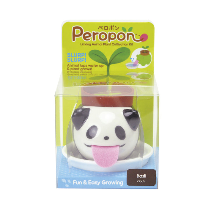 Peropon Licking Animal Planter - Panda / Basil