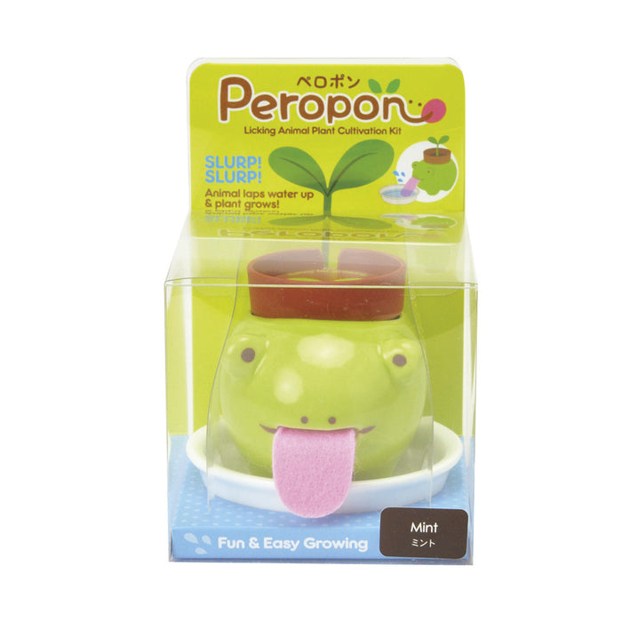 Peropon Licking Animal Planter - Frog / Mint