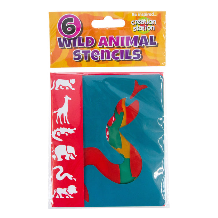 Creation Station Wild Animal Stencils - 6 Pack