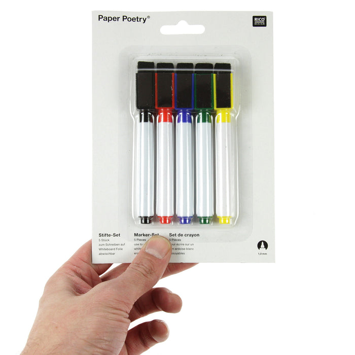 Rico - Whiteboard Marker 5pc Marker Set