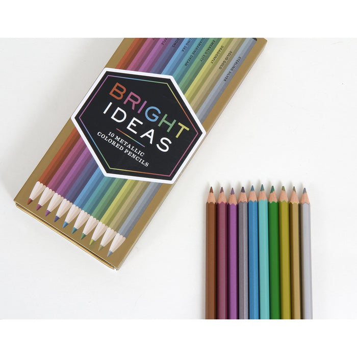Bright Ideas Metallic Coloured Pencils: 10 Coloured Pencils
