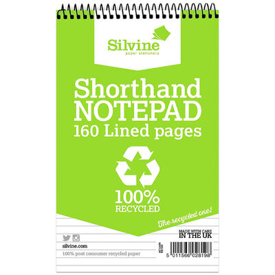 Shorthand Spiralled Note Pad