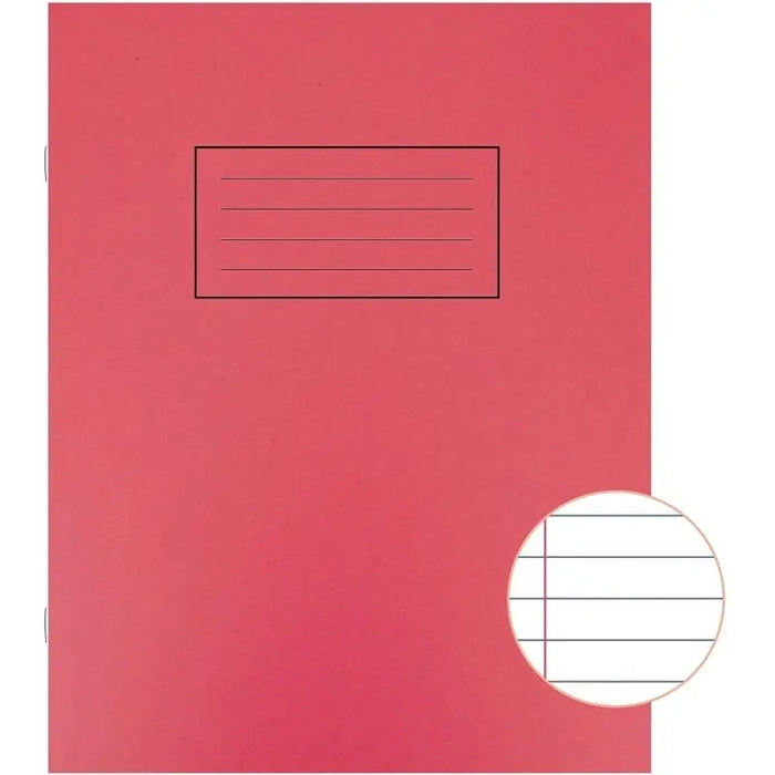 Exercise Book 229x178mm Lined - Red