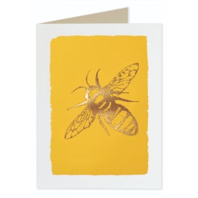 Gold Bee on Yellow Card