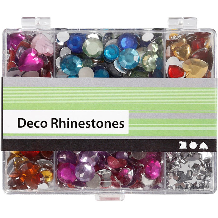 Deco: Rhinestones in Display Box: Assorted
