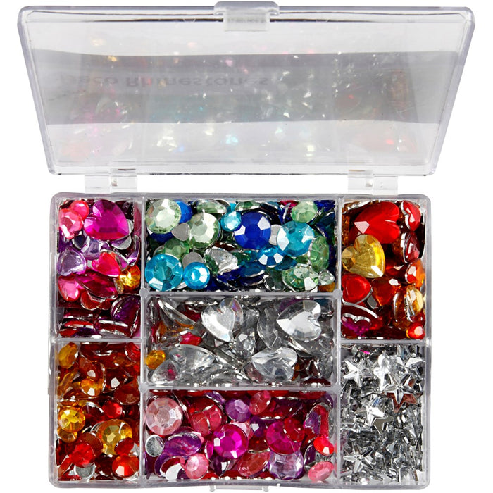 Deco: Rhinestones in Display Box: Assorted