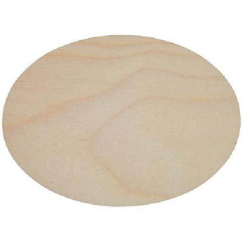 Plywood Plaque 175 x 125mm Oval 4mm thick Plywood Pack of 3