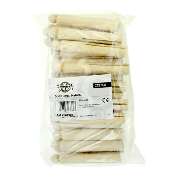 Dolly Pegs Natural - 30 Pack