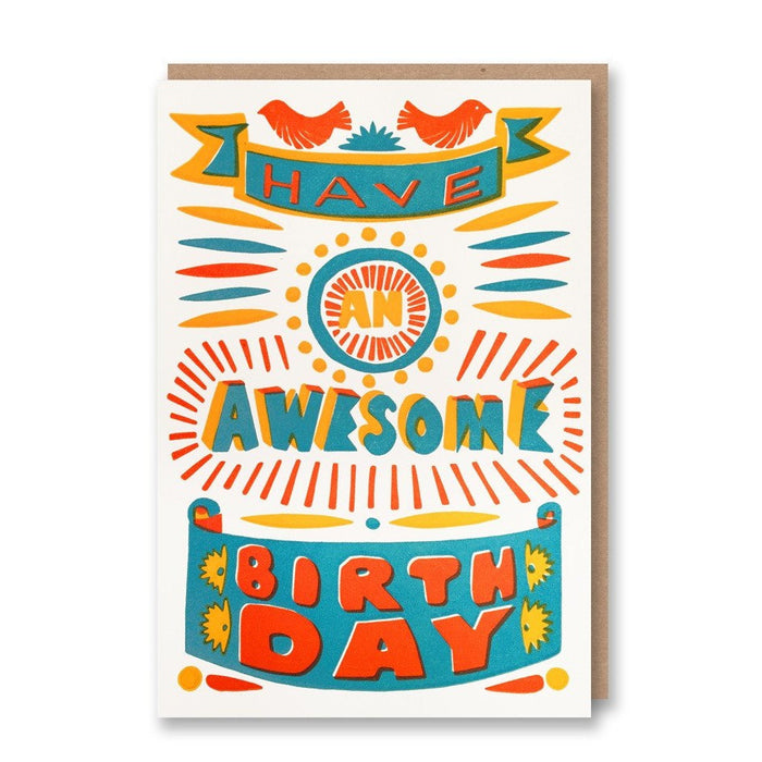 Sukie Letterpress Collection Awesome Birthday