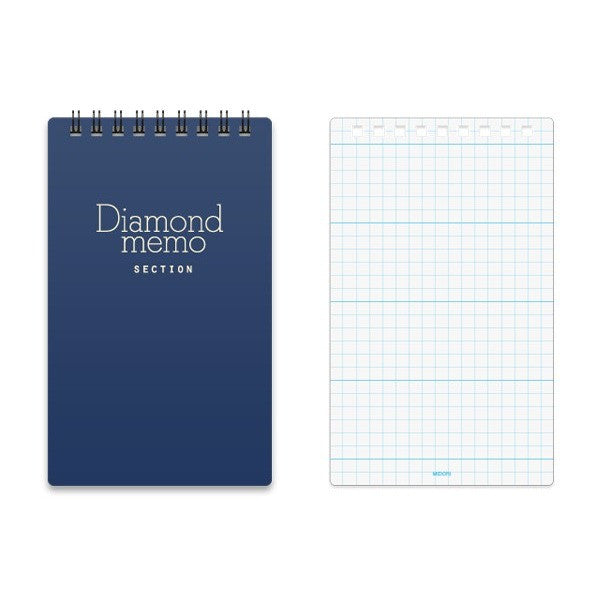 Midori Diamond Memo Grid Notepad (L) Blue