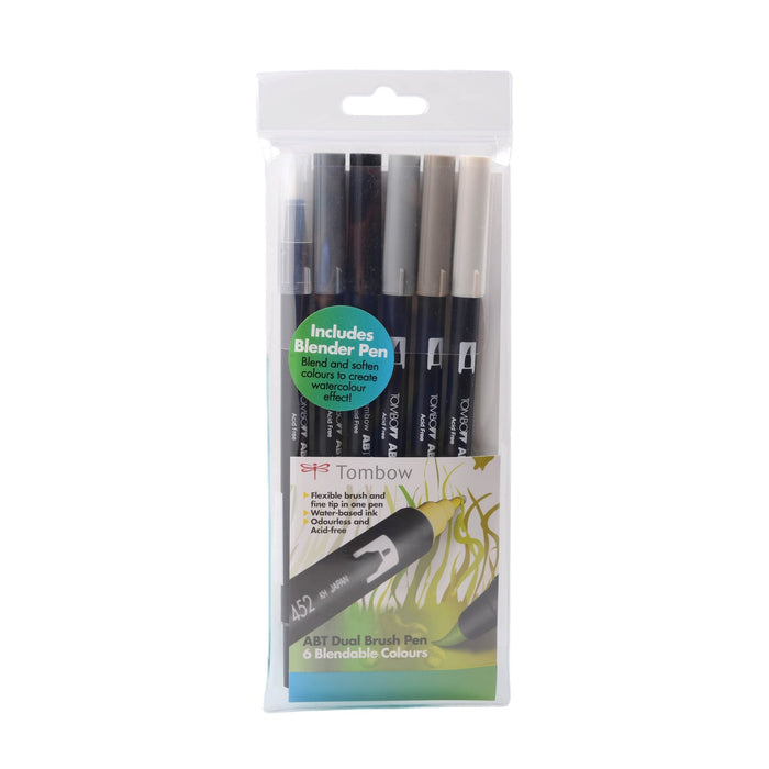 Dual Brush Pens - 6 Per Pack