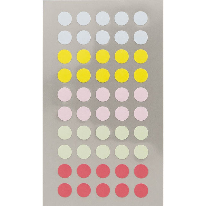 Rico Office Stick Pastel Dots 8mm 4 Sheets 7x15.5 cm