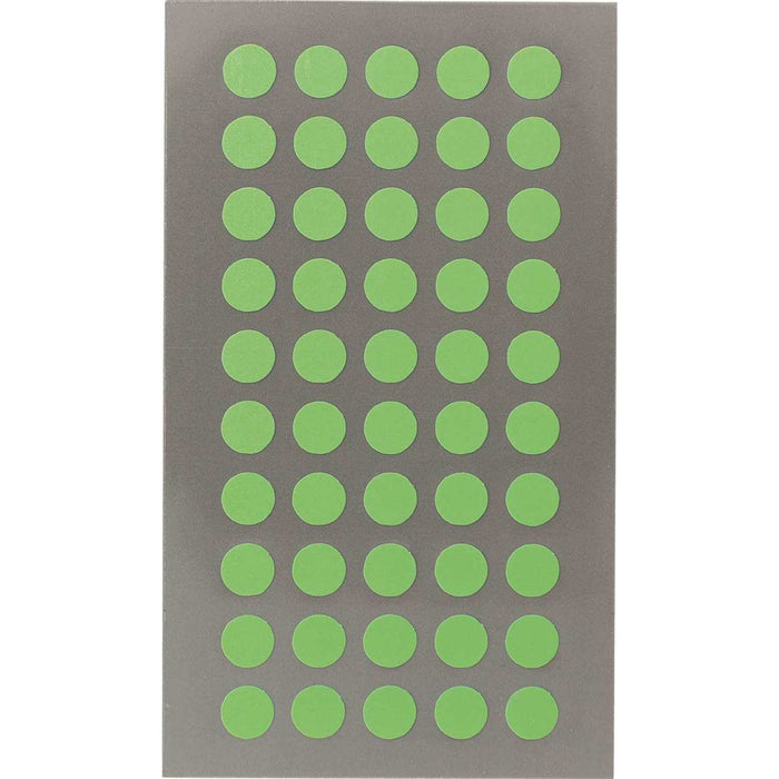 Rico Office Stick Neon Gree Dots 8mm 4 Sheets 7x15.5 cm