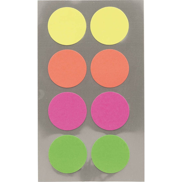 Rico Office Stick Neon Dots 25mm 4 Sheets 7x15.5 cm
