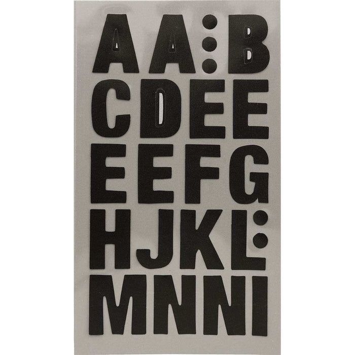 Rico Office Stick Black Letters 4 Sheets 7x15.5 cm
