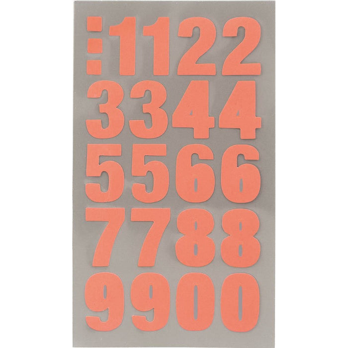 Rico Office Stick Neon Red Numbers 4 Sheets 7x15.5 cm