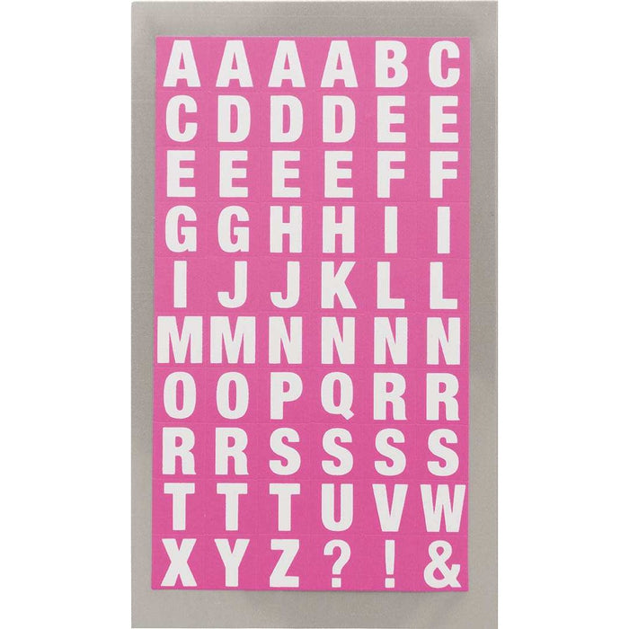 Rico Office Stick Neon Pink Letter Sq 4 Sheets 7x15.5 cm