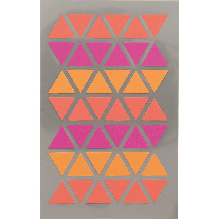Rico Office Stickers. Triangle Fuchsia/Red 4 Sheets 9.5x19 cm.
