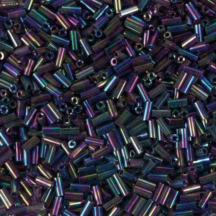 Rico Rod-Shaped Bead Black berryrainbow Matt 6.75mm