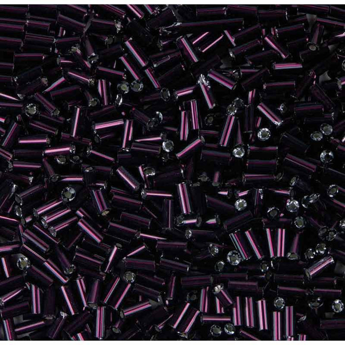 Rico Rod-Shaped Bead Black berrySilver Colour Inclusion 6.75mm