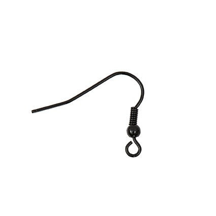Rico Earring Hook Black 22mm Asst 2