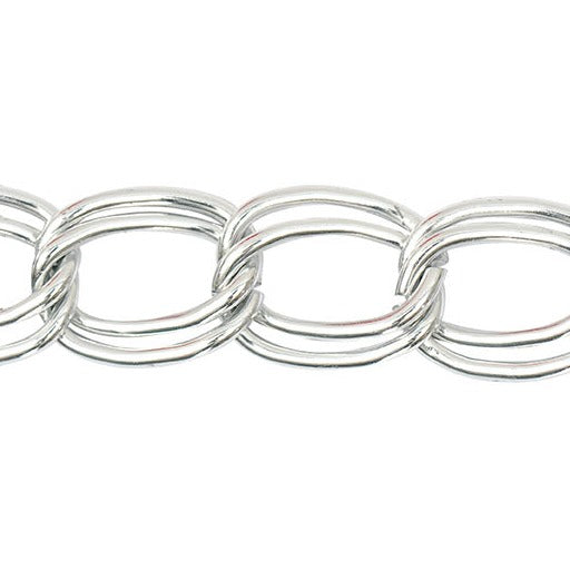 Rico Linked Chain Silver 18mm/100cm