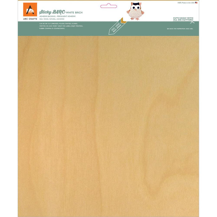 Arc Crafts/Etc Paper - Wht Birch -Barc Wood Sheet Ab
