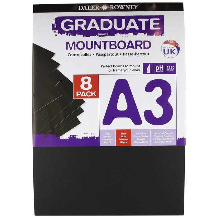 Daler Rowney A3 Graduate Mountboard 8 Pack