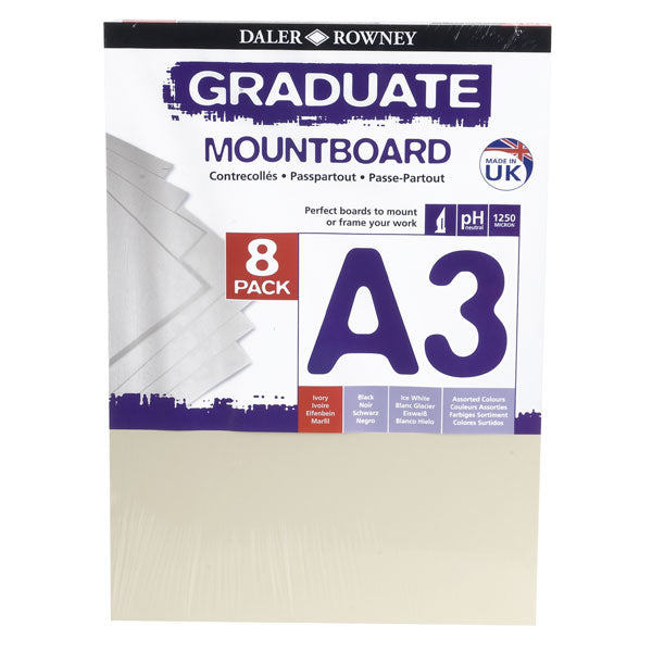Daler Rowney A3 Graduate Mountboard 8 Pack