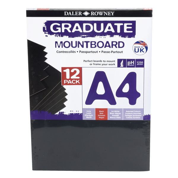 Daler Rowney A4 Graduate Mountboard 12 Pack