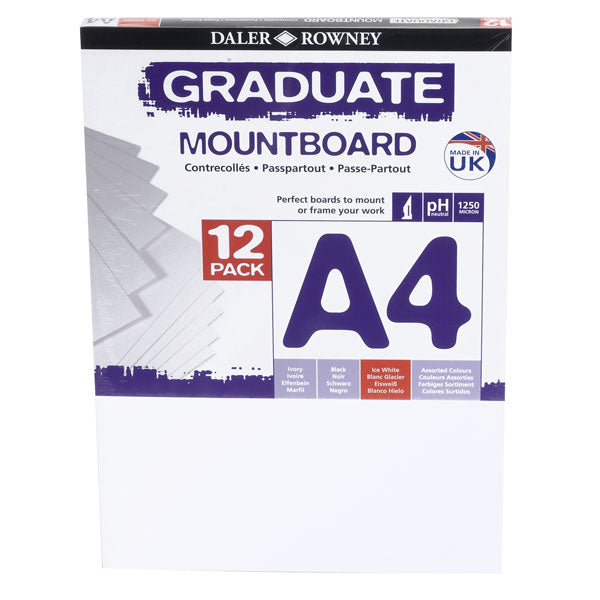 Daler Rowney A4 Graduate Mountboard 12 Pack