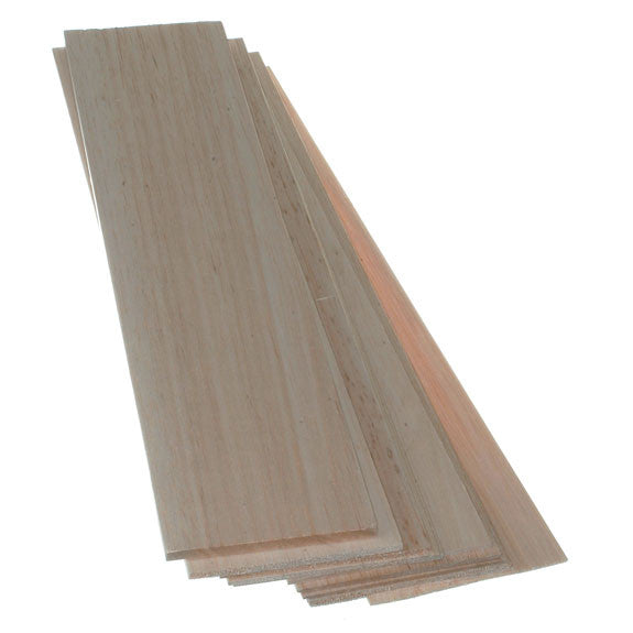 Balsa Wood - Thin Sheets 100mm wide x 445mm long