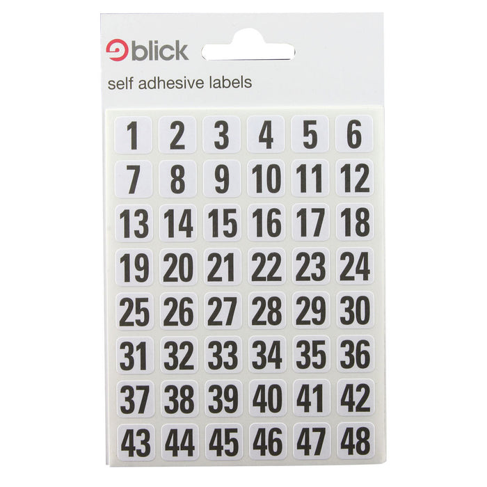 Blick Number Stickers 0-99