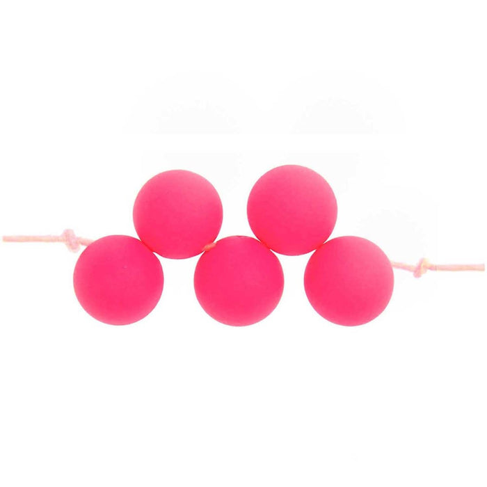 Plastic Beads Neon Pink Asymmetric