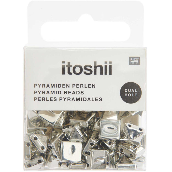 Pyramid Beads Square S Silver