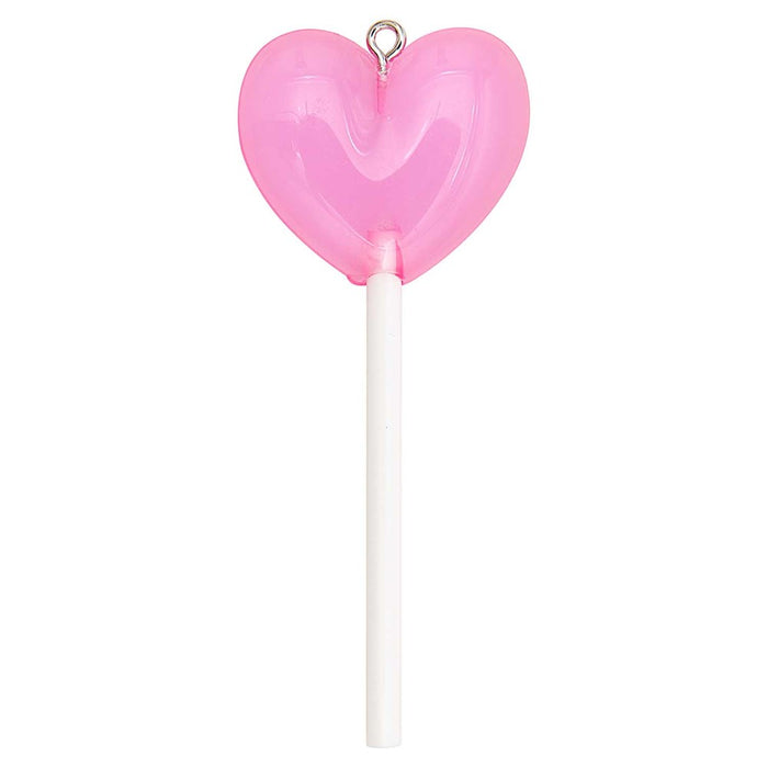 Lollipop Pendant Heart Pink