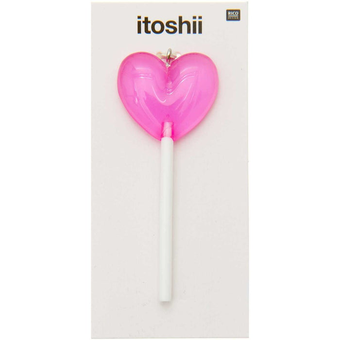 Lollipop Pendant Heart Pink
