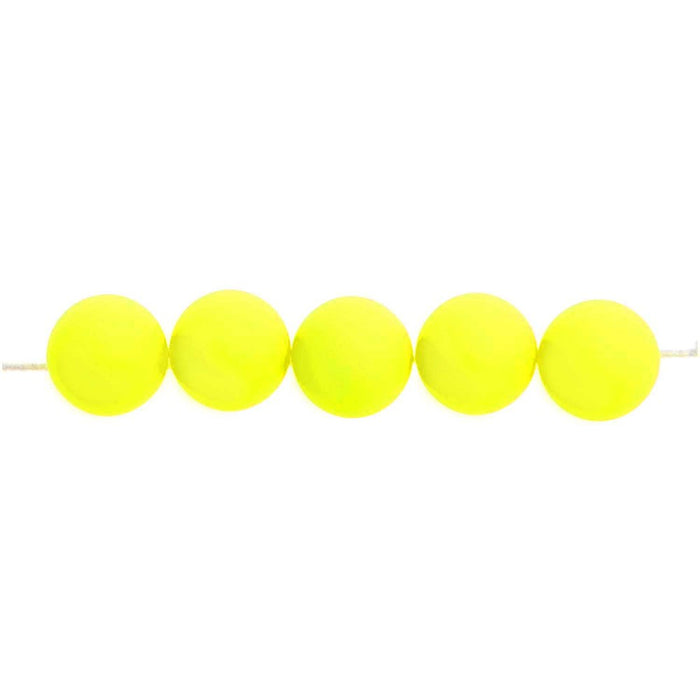 Plastic Beads Neon Yellow