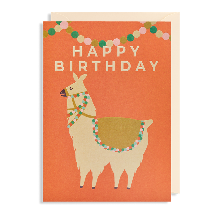 Happy Birthday Lama Greeting Card