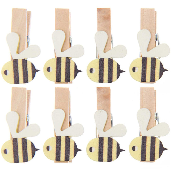 Rico Wooden Clips Bee