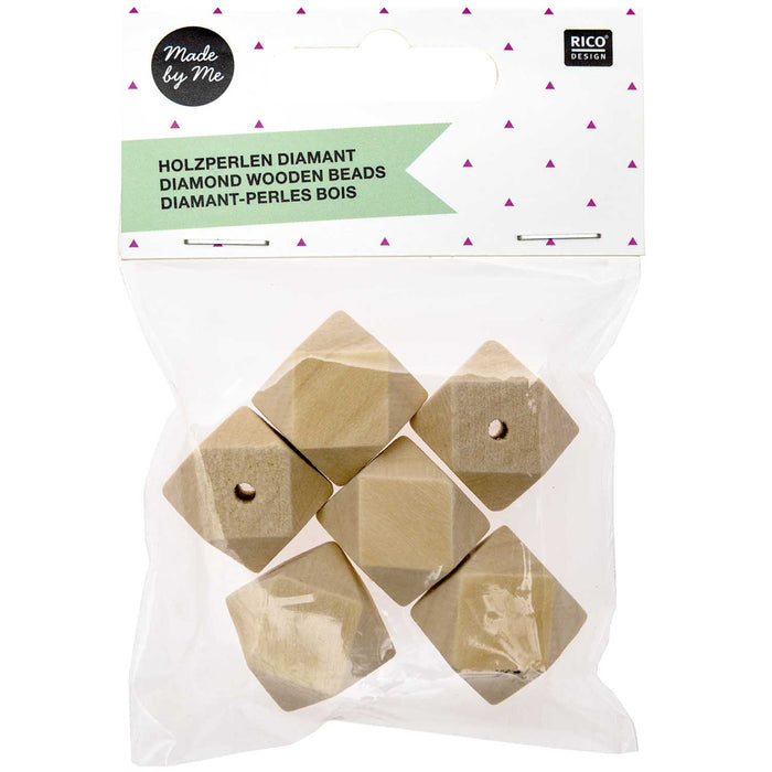 Rico Diamond Shaped Wooden Beads