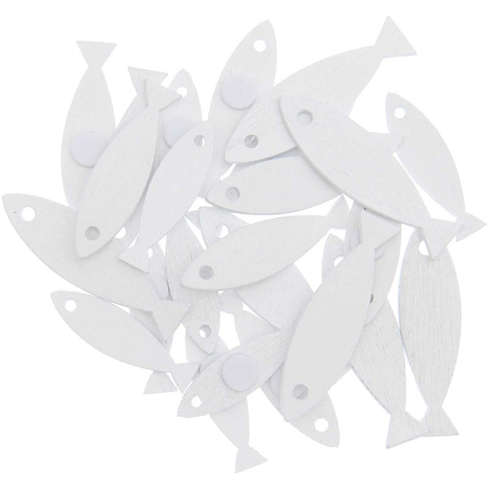 Rico Deco-sticker fish white 24 pcs