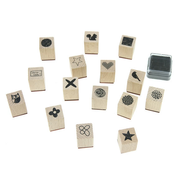 Rico - Stamp Set Patchwork Family 15 Stamps A 2.8x2x2 cm