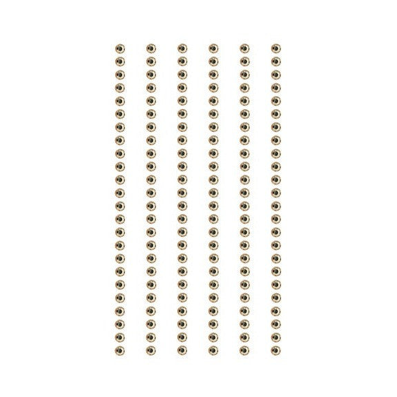 Rico - Rhinestone Sticker Champagne. 3mm 7x15 cm